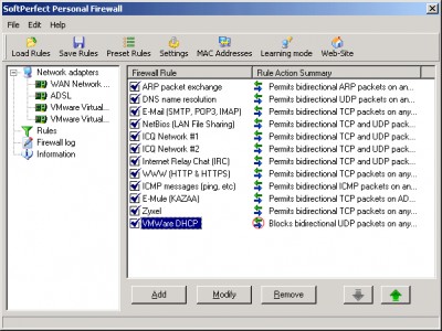 SoftPerfect Personal Firewall 1.4.1 screenshot