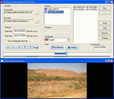 SolveigMM AVI Trimmer 1.0 screenshot