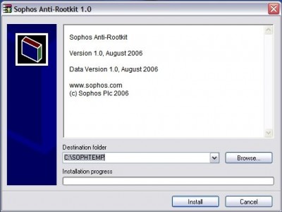 Sophos Anti-Rootkit 1.2 screenshot