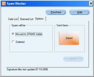 Spam Blocker SB 1.0.0.1 screenshot