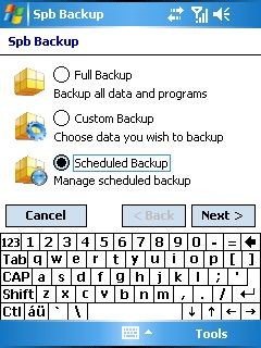 Spb Backup 1.5.1 screenshot Spb Backup 1.5.1 screenshot
