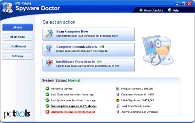 Spyware Doctor 2.0 screenshot