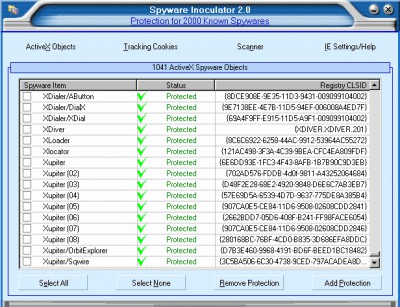 Spyware Inoculator 2.0 screenshot