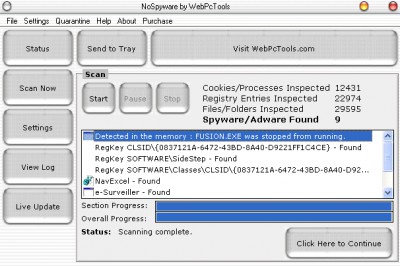 SpyWare Remover 3.1.0 screenshot SpyWare Remover 3.1.0 screenshot