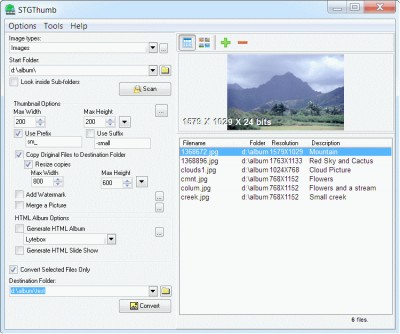 STGThumb 3.40 screenshot STGThumb 3.40 screenshot