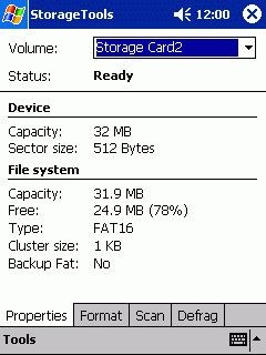 StorageTools for Pocket PC 2.0 screenshot