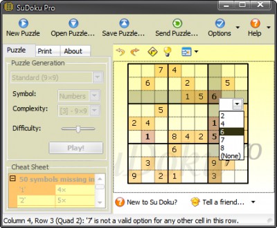 Sudoku Pro 2.7 screenshot