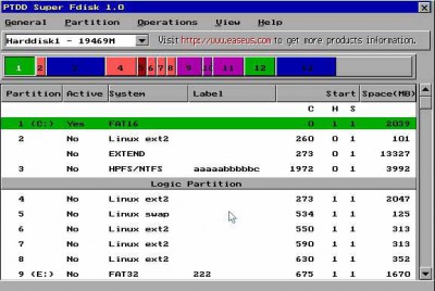 Super Fdisk 1.0 screenshot