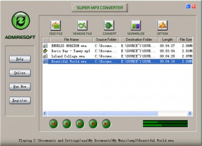 Super Mp3 Converter 3.2 screenshot