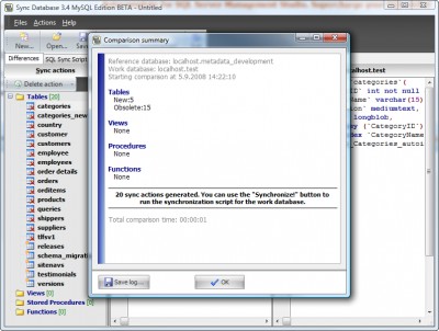 Sync Database MySQL Edition 3.3 screenshot