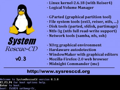 SystemRescueCd 0.2.19 screenshot