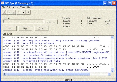 TCP Spy v1.0 screenshot