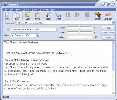 TextAloud MP3 screenshot