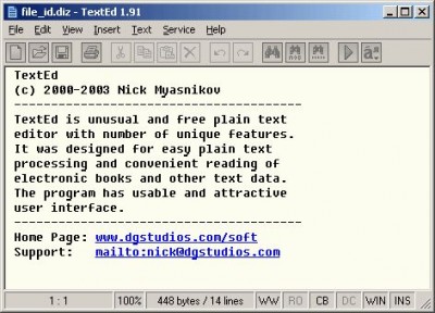 TextEd v1.91 screenshot