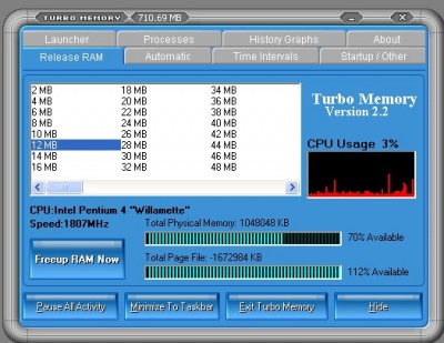 Turbo Memory 2.5 screenshot