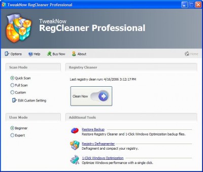 TweakNow RegCleaner Pro 3.0.1 screenshot