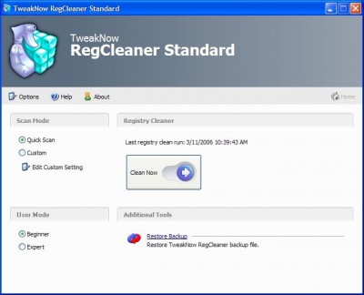 TweakNow RegCleaner Standard 3.0.0 screenshot