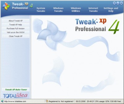 TweakXP Pro 4.0.5 screenshot