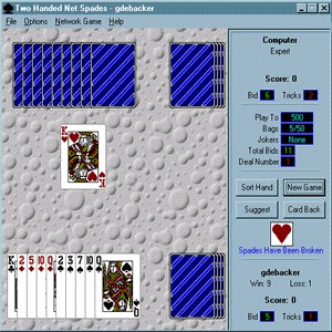 Two Handed Net Spades 3.0 screenshot