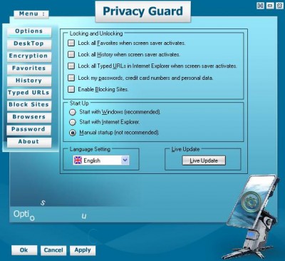 TZ Privacy Guard 4.0.0.0 screenshot