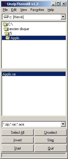 UnzipThemAll 1.4 screenshot