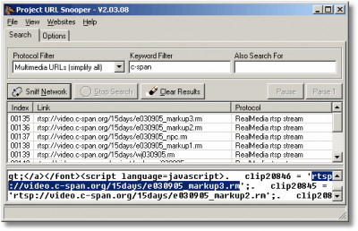 Url Snooper 2.42.01 screenshot