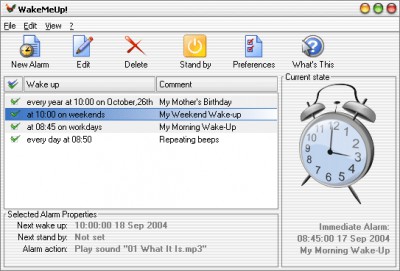 WakeMeUp 1.8.5.34 screenshot