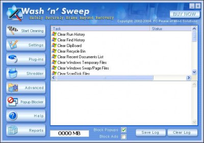 Wash n Sweep 2.2 screenshot