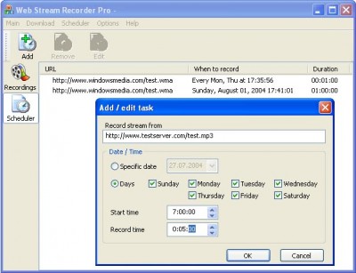 Web Stream Recorder Pro 1.21 screenshot