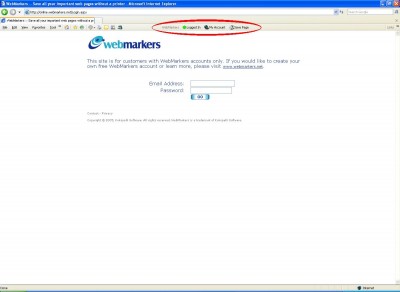 WebMarkers 1.0 screenshot