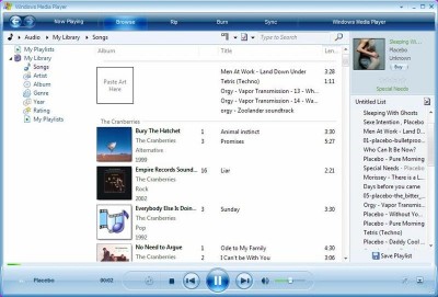 Windows Media Player 11 beta screenshot