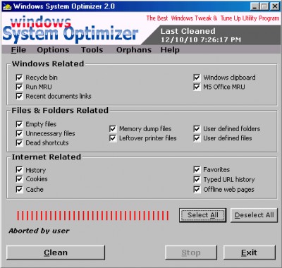 Windows System Optimizer 3.7 screenshot