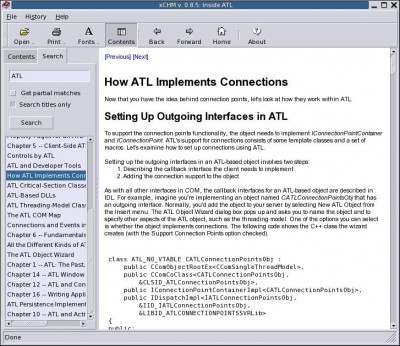 xCHM 1.9b screenshot