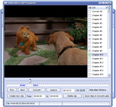 YASA DVD to 3GP Converter 2.6.82.2847 screenshot