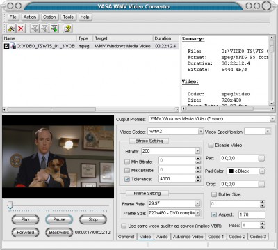 YASA WMV Video Converter 4.3.87.1826 screenshot