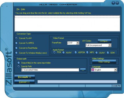 Zilla Video Converter-Decompiler 1.5.0.2 screenshot Zilla Video Converter-Decompiler 1.5.0.2 screenshot