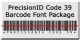 PrecisionID Code 3 of 9 Barcode Fonts 2.1